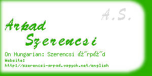 arpad szerencsi business card